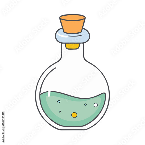 potion bottle icon, potion bottle vector illustration-simple illustration of potion bottle, perfect for potion bottle logos and icons