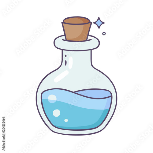 potion bottle icon, potion bottle vector illustration-simple illustration of potion bottle, perfect for potion bottle logos and icons