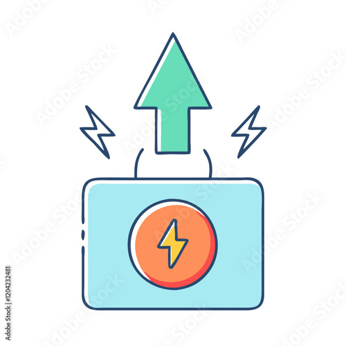power up icon, power up vector illustration-simple illustration of power up, perfect for power up logos and icons