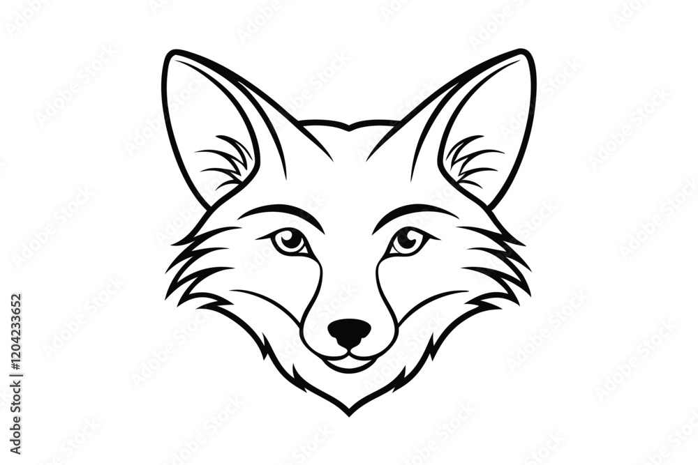 Obraz premium red fox head