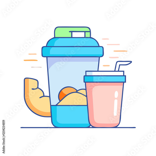 protein shake icon, protein shake vector illustration-simple illustration of protein shake, perfect for protein shake logos and icons