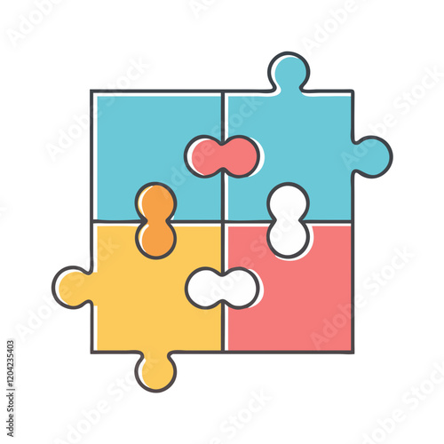 puzzle icon, puzzle vector illustration-simple illustration of puzzle, perfect for puzzle logos and icons