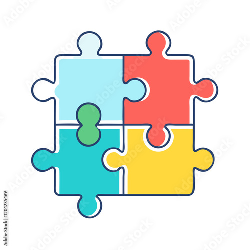 puzzle icon, puzzle vector illustration-simple illustration of puzzle, perfect for puzzle logos and icons