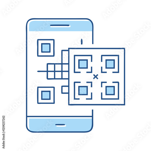 qr code icon, qr code vector illustration-simple illustration of qr code, perfect for qr code logos and icons