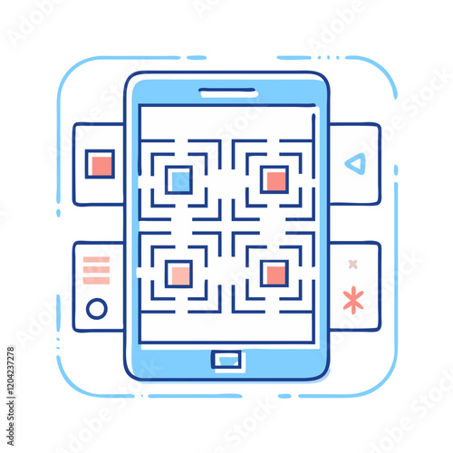 qr code icon, qr code vector illustration-simple illustration of qr code, perfect for qr code logos and icons