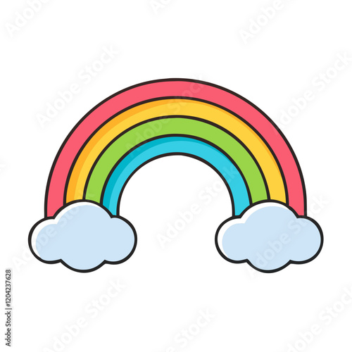 rainbow icon, rainbow vector illustration-simple illustration of rainbow, perfect for rainbow logos and icons
