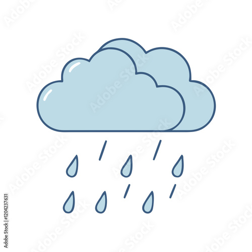 rain cloud icon, rain cloud vector illustration-simple illustration of rain cloud, perfect for rain cloud logos and icons