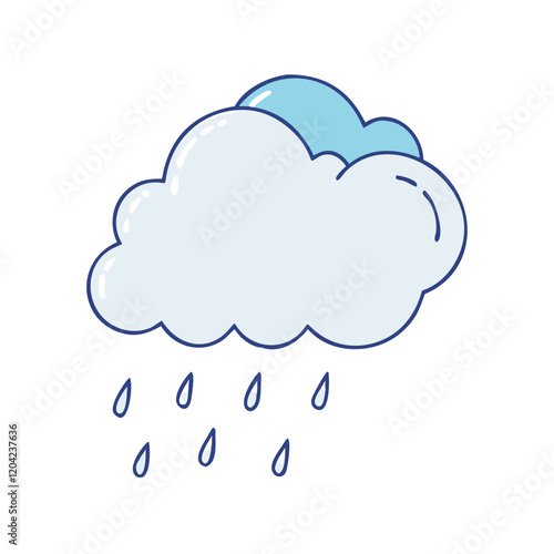 rain cloud icon, rain cloud vector illustration-simple illustration of rain cloud, perfect for rain cloud logos and icons
