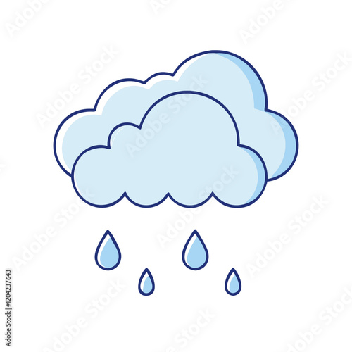 rain cloud icon, rain cloud vector illustration-simple illustration of rain cloud, perfect for rain cloud logos and icons