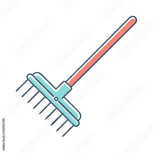 rake icon, rake vector illustration-simple illustration of rake, perfect for rake logos and icons
