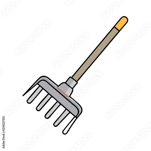 rake icon, rake vector illustration-simple illustration of rake, perfect for rake logos and icons