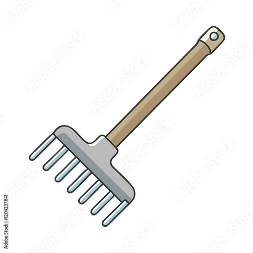 rake icon, rake vector illustration-simple illustration of rake, perfect for rake logos and icons