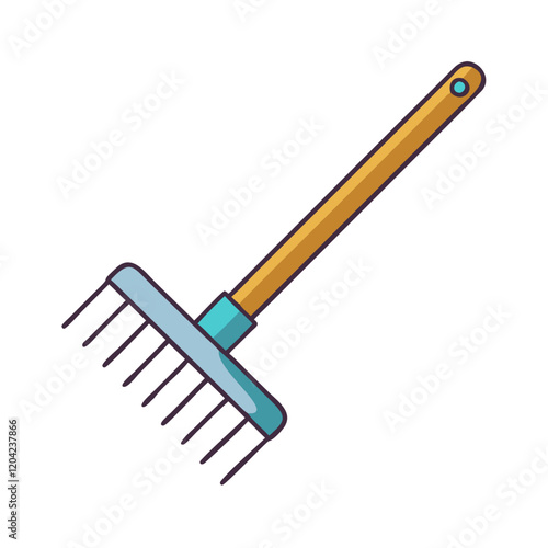 rake icon, rake vector illustration-simple illustration of rake, perfect for rake logos and icons