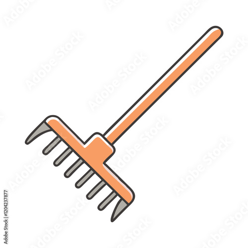 rake icon, rake vector illustration-simple illustration of rake, perfect for rake logos and icons