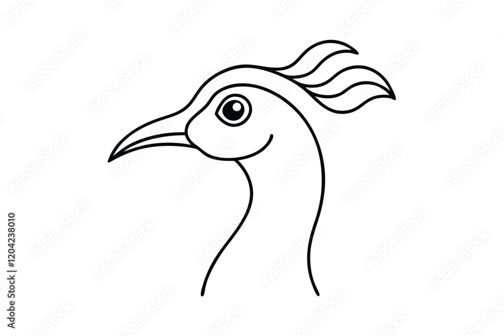 Obraz premium illustration of a peacock head