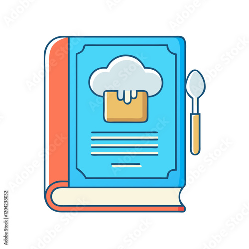recipe book icon, recipe book vector illustration-simple illustration of recipe book, perfect for recipe book logos and icons