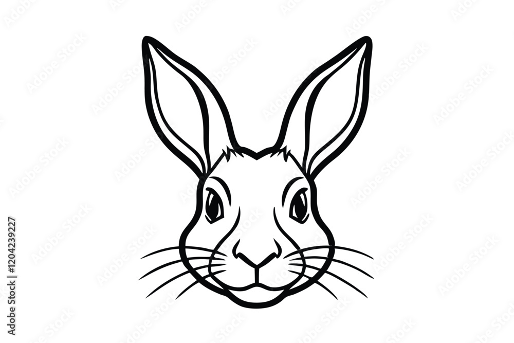 Obraz premium rabbit head isolated on white