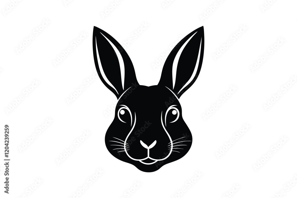 Obraz premium rabbit head isolated on white