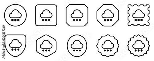 Editable snowfall vector icon. Part of a big icon set family. Perfect for web and app interfaces, presentations, infographics, etc