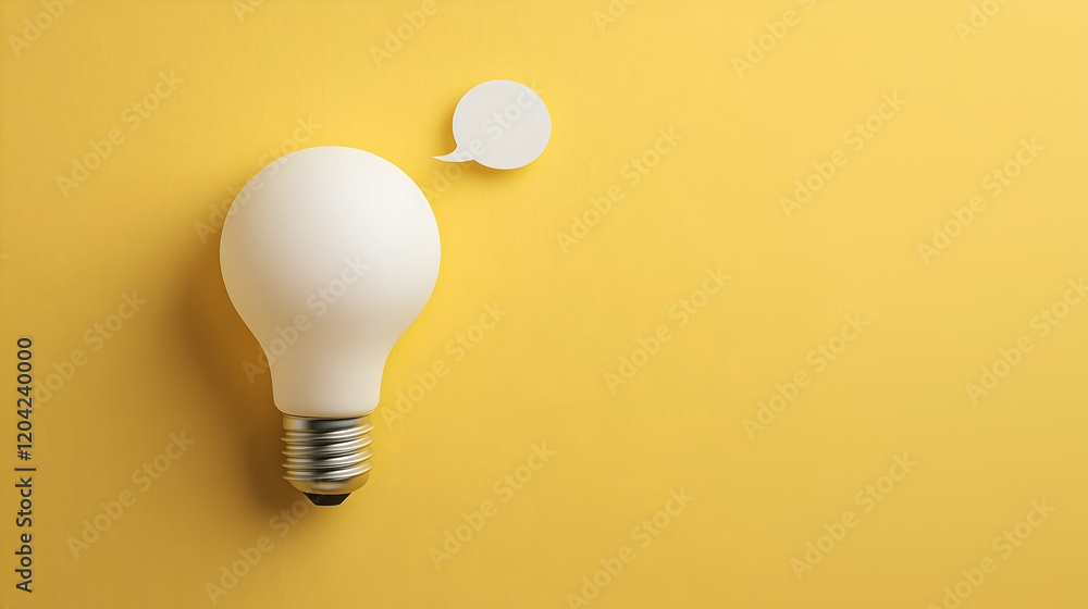 single lightbulb icon, isolated on a bold yellow background, representing innovation and ideas in corporate settings. Space for writing. Business concept.
single lightbulb icon, isolated on a bold yellow background, representing innovation and ideas in corporate settings. Space for writing. Business concept.