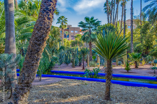 The Majorelle Garden in Marrakech, Morocco.