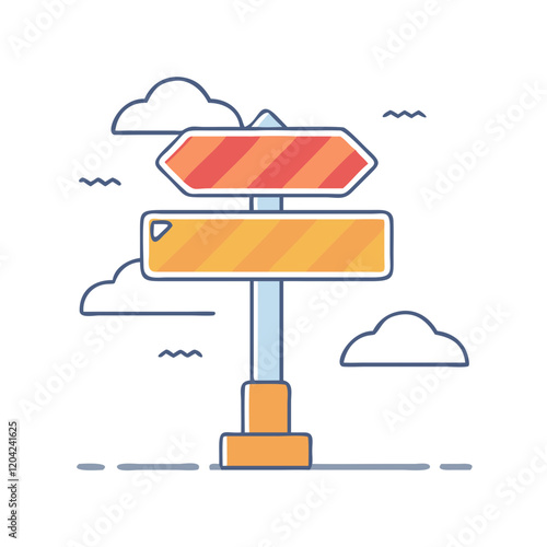 road sign icon, road sign vector illustration-simple illustration of road sign, perfect for road sign logos and icons