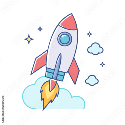 rocket icon, rocket vector illustration-simple illustration of rocket, perfect for rocket logos and icons