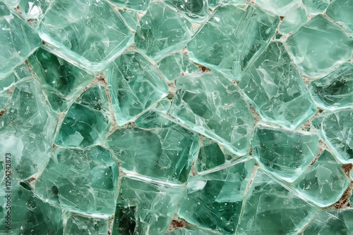 Wallpaper Mural Sea glass mosaic: aqua green texture Torontodigital.ca