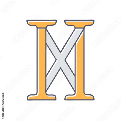 roman numerals icon, roman numerals vector illustration-simple illustration of roman numerals, perfect for roman numerals logos and icons