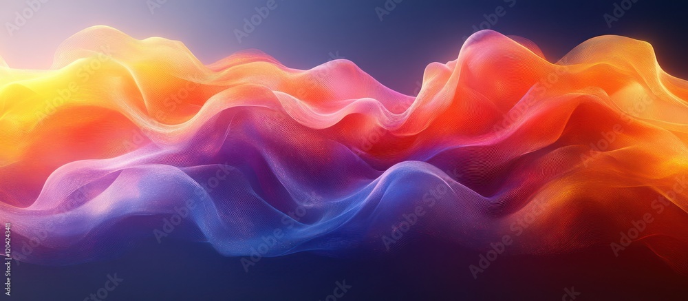 Abstract colorful flowing fabric waves. Abstract colorful flowing fabric waves.