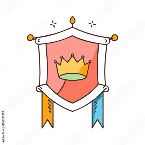 royal banner icon, royal banner vector illustration-simple illustration of royal banner, perfect for royal banner logos and icons