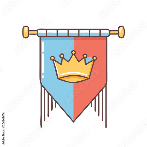 royal banner icon, royal banner vector illustration-simple illustration of royal banner, perfect for royal banner logos and icons