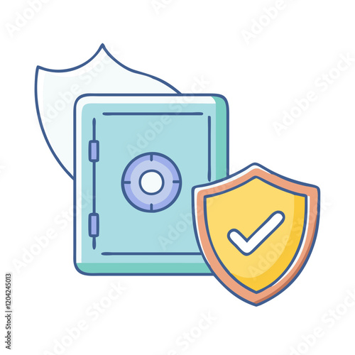 safe icon, safe vector illustration-simple illustration of safe, perfect for safe logos and icons