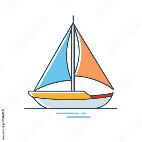 sailboat icon, sailboat vector illustration-simple illustration of sailboat, perfect for sailboat logos and icons