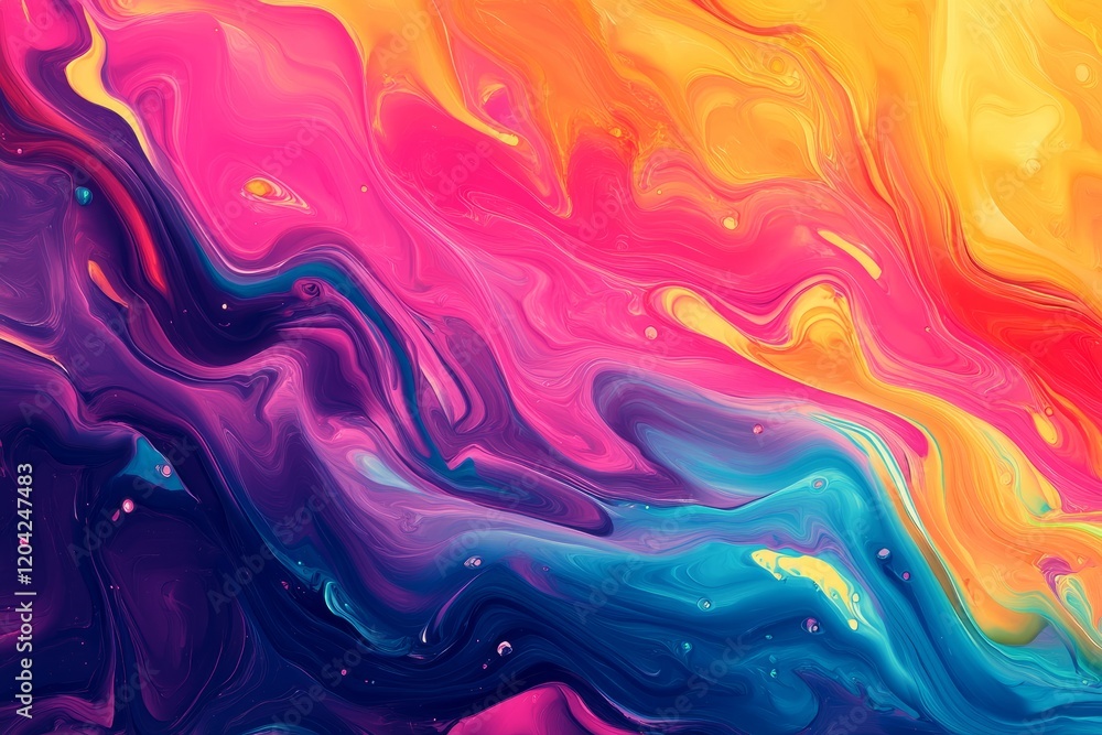 Abstract Fluid Art: Vibrant Swirls of Color Abstract Fluid Art: Vibrant Swirls of Color