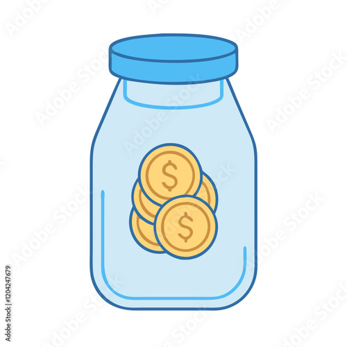 savings jar icon, savings jar vector illustration-simple illustration of savings jar, perfect for savings jar logos and icons