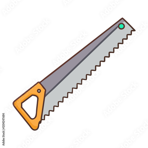 saw icon, saw vector illustration-simple illustration of saw, perfect for saw logos and icons
