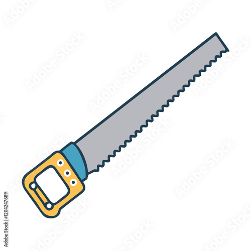 saw icon, saw vector illustration-simple illustration of saw, perfect for saw logos and icons