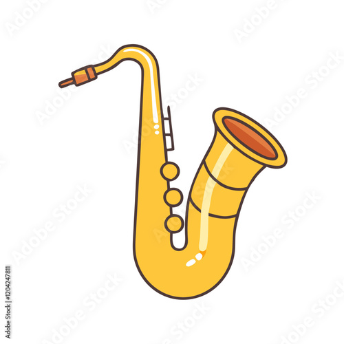 saxophone icon, saxophone vector illustration-simple illustration of saxophone, perfect for saxophone logos and icons