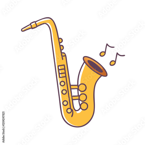 saxophone icon, saxophone vector illustration-simple illustration of saxophone, perfect for saxophone logos and icons