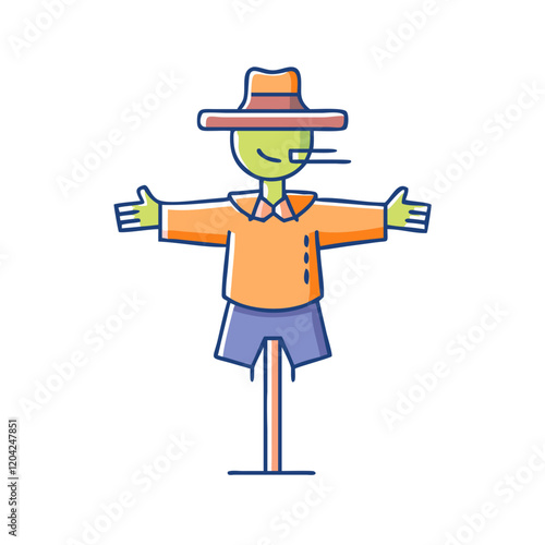 scarecrow icon, scarecrow vector illustration-simple illustration of scarecrow, perfect for scarecrow logos and icons