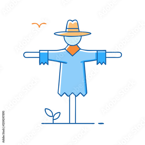 scarecrow icon, scarecrow vector illustration-simple illustration of scarecrow, perfect for scarecrow logos and icons