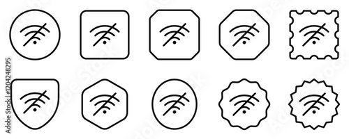 Editable vector no wifi access signal icon. Part of a big icon set family. Perfect for web and app interfaces, presentations, infographics, etc