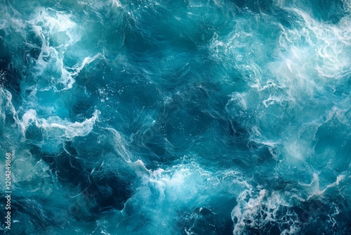 Wallpaper Mural Ocean waves texture, deep blue water Torontodigital.ca