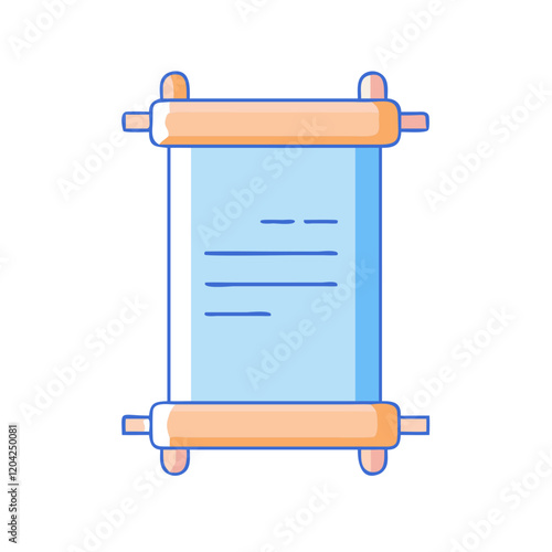 scroll icon, scroll vector illustration-simple illustration of scroll, perfect for scroll logos and icons