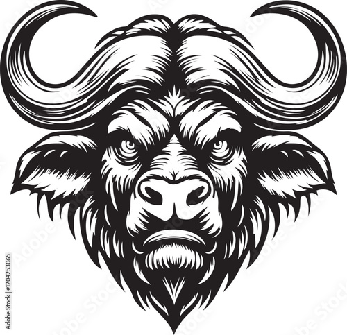 bison buffalo cow head animal bull silhouette