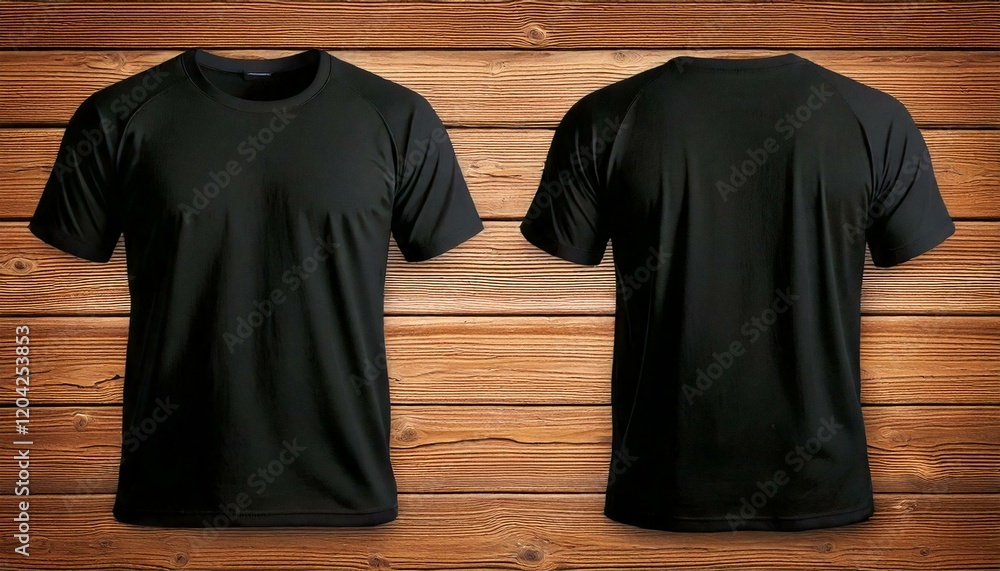 black t-shirt with blank back and front