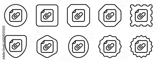 Editable vector attachment file icon. Part of a big icon set family. Perfect for web and app interfaces, presentations, infographics, etc