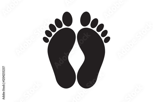 Foot soles logo icon vector illustration on white background.