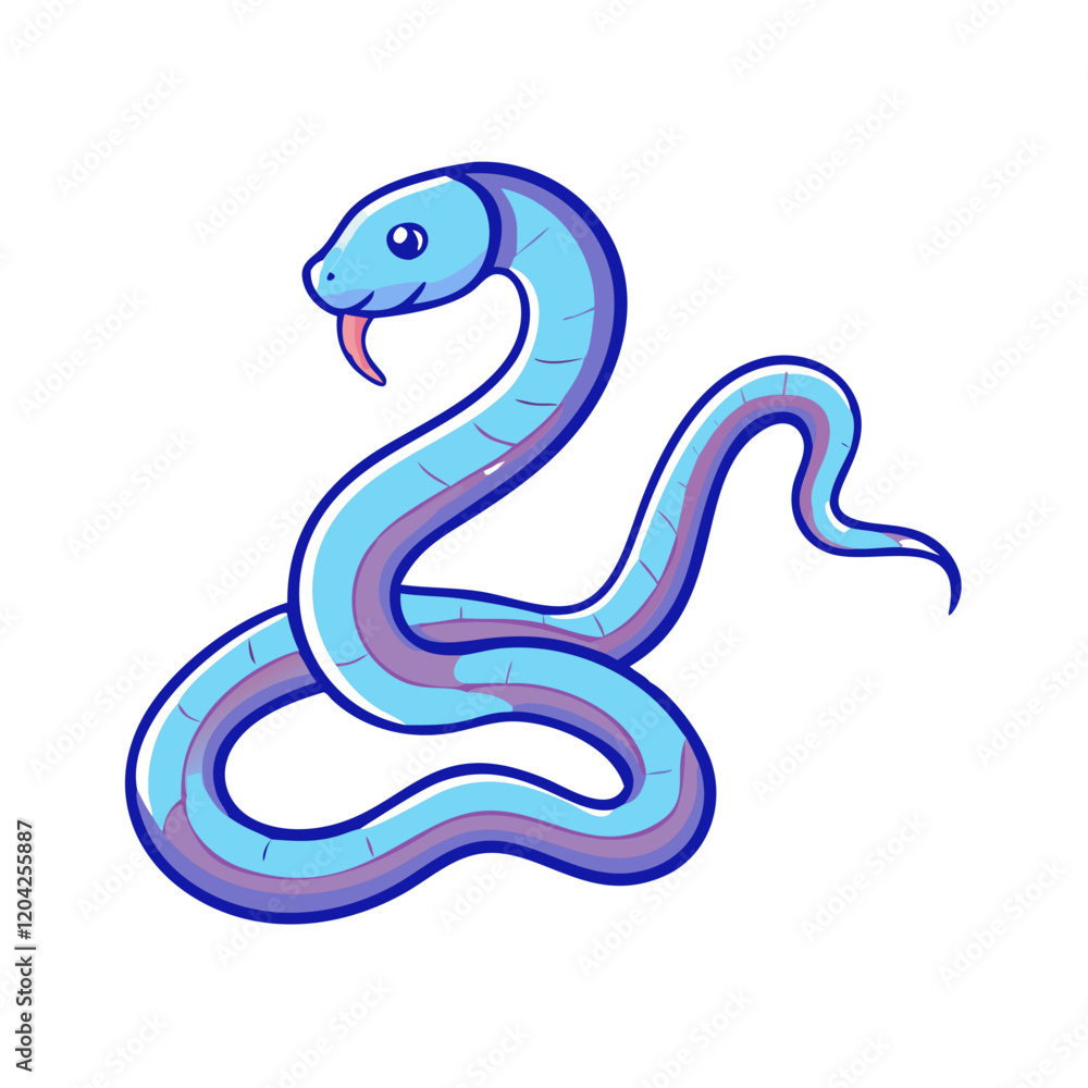 Naklejka premium snake icon, snake vector illustration-simple illustration of snake, perfect for snake logos and icons